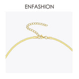 Snake Chain Choker Necklace Stainless Steel Femme Jewelry