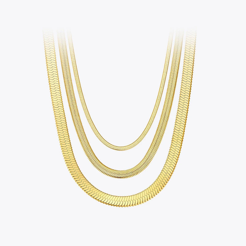 Snake Chain Choker Necklace Stainless Steel Femme Jewelry