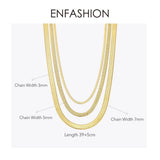 Snake Chain Choker Necklace Stainless Steel Femme Jewelry