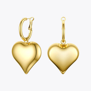 Big Heart Drop Earrings Stainless Steel Dangle Earrings Jewelry