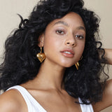 Big Heart Drop Earrings Stainless Steel Dangle Earrings Jewelry