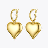 Big Heart Drop Earrings Stainless Steel Dangle Earrings Jewelry