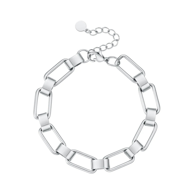 Chain Square Bracelet for Women Stainless Steel Jewelry