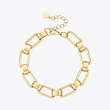 Chain Square Bracelet for Women Stainless Steel Jewelry