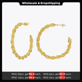 Curved Hoop Earrings For Women Circle Big Earings E201209