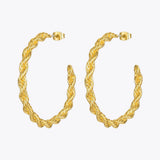 Curved Hoop Earrings For Women Circle Big Earings E201209