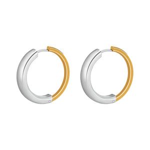 Two-Tone Hoop Earrings for Women E231496