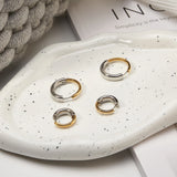 Two-Tone Hoop Earrings for Women E231496