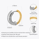 Two-Tone Hoop Earrings for Women E231496