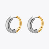 Two-Tone Hoop Earrings for Women E231496