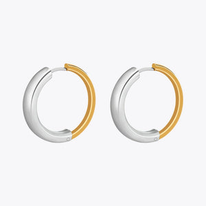 Two-Tone Hoop Earrings for Women E231496