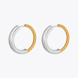 Two-Tone Hoop Earrings for Women E231496