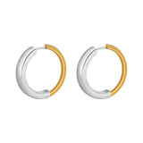 Two-Tone Hoop Earrings for Women E231496