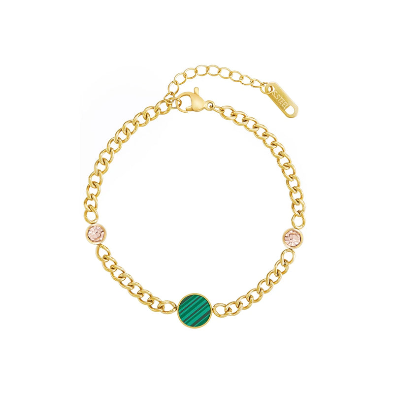 Zircon Bracelet Stainless Steel Graduation Pulseras