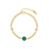 Zircon Bracelet Stainless Steel Graduation Pulseras