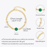 Zircon Bracelet Stainless Steel Graduation Pulseras