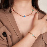 Zircon Bracelet Stainless Steel Graduation Pulseras