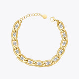 Zircons Chain Bracelet Stainless Steel B212228
