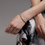 Zircons Chain Bracelet Stainless Steel B212228