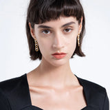 Zircons Chain Drop Earrings Royal Earings E1227