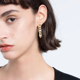 Zircons Chain Drop Earrings Royal Earings E1227
