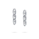 Zircons Chain Drop Earrings Royal Earings E1227