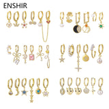 6-Piece Pearl Hoop Earrings Set for Women