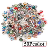 50Pcs Mixed Style Silver Charms Beads Dangle DIY Bracelets Jewelry Accessories