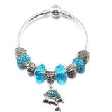 Summer Starfish Pendant Charm Bracelet Silver Chain Bangle