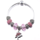 Summer Starfish Pendant Charm Bracelet Silver Chain Bangle