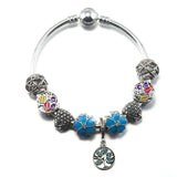 Summer Starfish Pendant Charm Bracelet Silver Chain Bangle