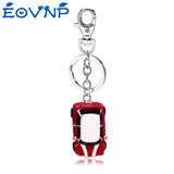 Red & Yellow Car Keychains Crystal Key Ring Key Chains for Women