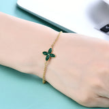 Zricon Flower Charm Bracelet Butterfly Love Wrist Jewelry