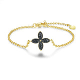 Zricon Flower Charm Bracelet Butterfly Love Wrist Jewelry
