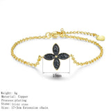 Zricon Flower Charm Bracelet Butterfly Love Wrist Jewelry