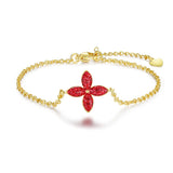 Zricon Flower Charm Bracelet Butterfly Love Wrist Jewelry