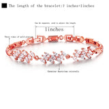 Cubic Zircon Crystal Bracelets For Women Wedding Party Gift