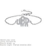 Boho CZ Elephant Women Bracelet Moissanite Wrist Bangle Jewelry
