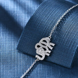 Boho CZ Elephant Women Bracelet Moissanite Wrist Bangle Jewelry