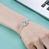 Boho CZ Elephant Women Bracelet Moissanite Wrist Bangle Jewelry