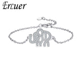 Boho CZ Elephant Women Bracelet Moissanite Wrist Bangle Jewelry