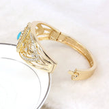 African Crystal Stone Bangle Bracelet for Women