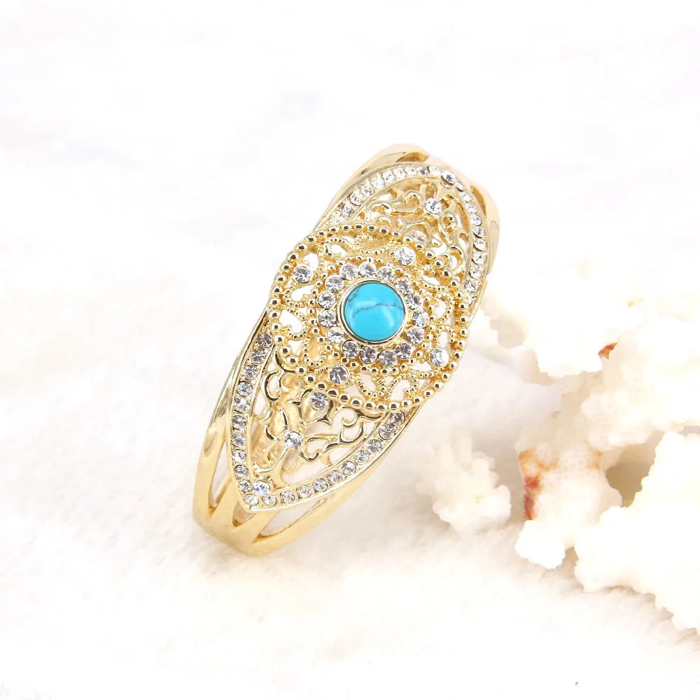 African Crystal Stone Bangle Bracelet for Women