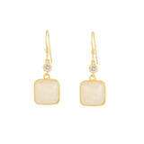 ZFSILVER S925 Silver Hetian Jade Earring with Zircon for Women