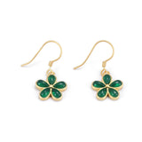 ZFSILVER 925 Silver Fresh Hetian Chalcedony Flower Earrings