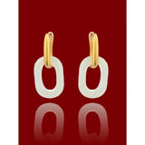 ZFSILVER S925 Silver Hetian Jade Dangle Earrings for Women