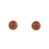 925 Silver Hetian Jade South Red Agate Earrings