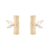 ZFSILVER S925 Silver Hetian Jade Zircon Earrings