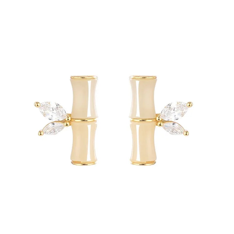 ZFSILVER S925 Silver Hetian Jade Zircon Earrings
