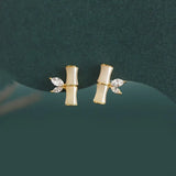 ZFSILVER S925 Silver Hetian Jade Zircon Earrings